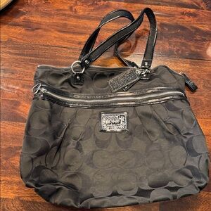 Coach Black Signature Shoulder Bag